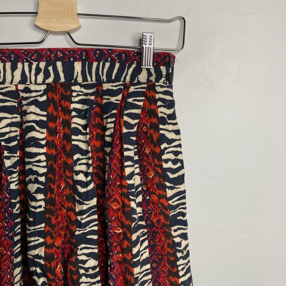 90s vintage cheetah print, red black and cream shorts size small 100% rayon